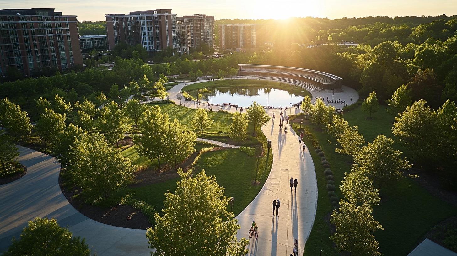 MetroScape Loudoun aerial park network — conceptual rendering